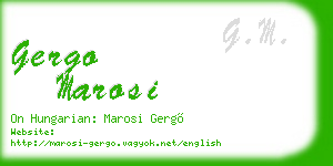 gergo marosi business card